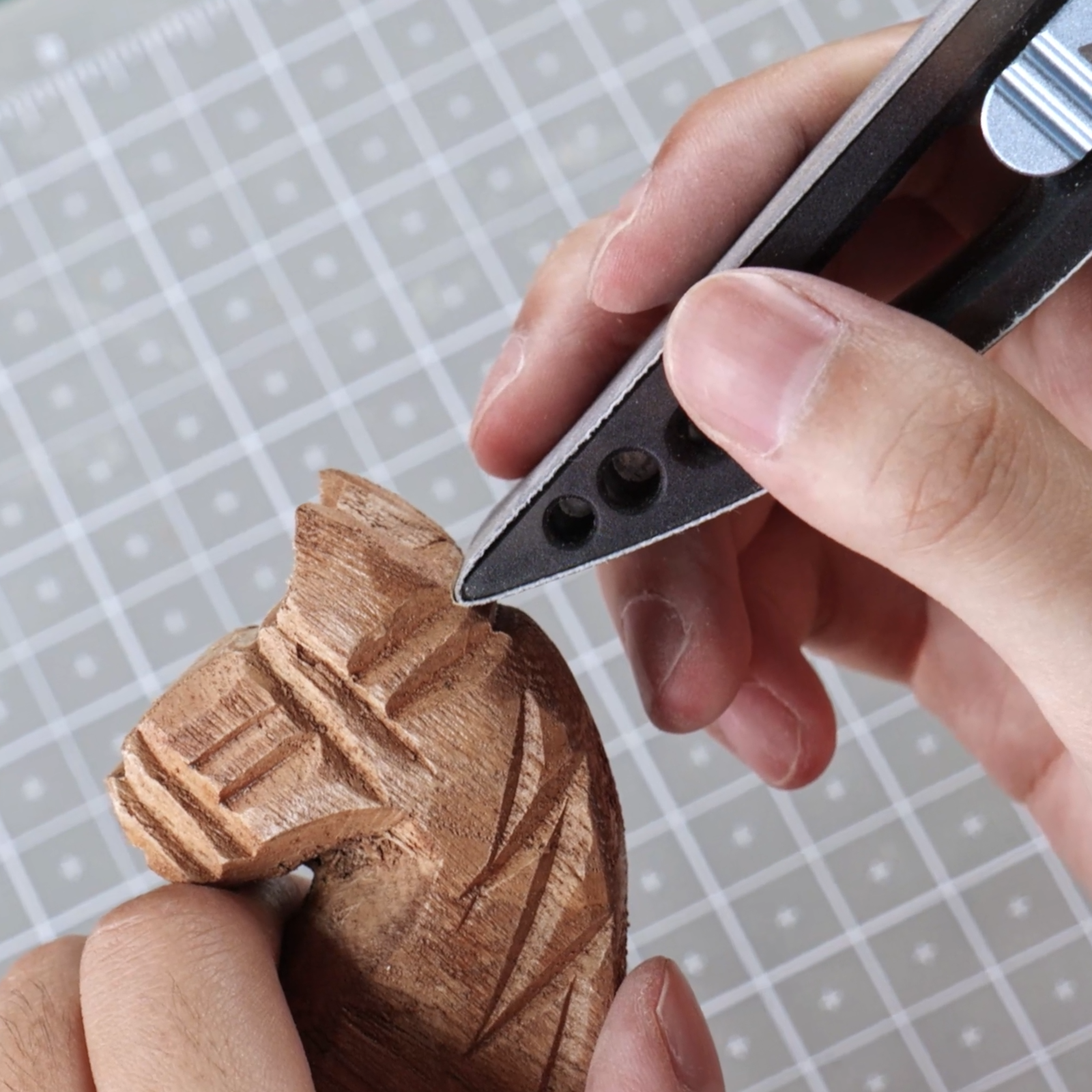 Sanding block smoothing wood surface