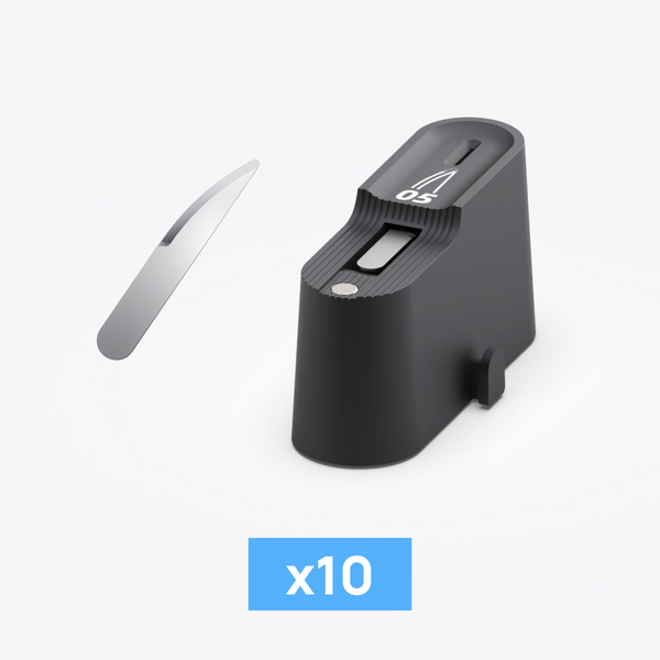 Curved Blade 10pcs Safety Dispenser