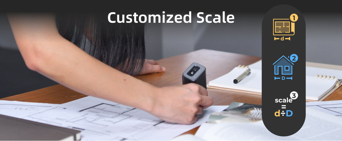 Hozo Smart Ruler M-Cube 05 Scale Roller: Smart Rolling Scale Ruler - HOZO Design