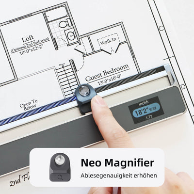 Magnifier tool for scale work and technical drawings by