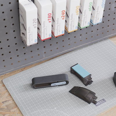 Detail sander with 3 modular sanding heads